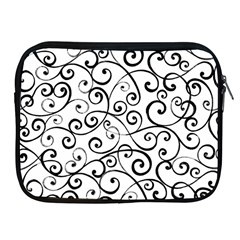 Black And White Swirls Apple Ipad 2/3/4 Zipper Cases by mccallacoulture