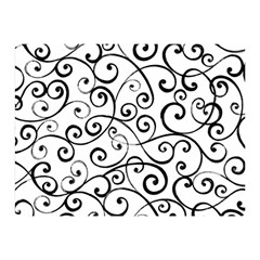 Black And White Swirls Double Sided Flano Blanket (mini)  by mccallacoulture