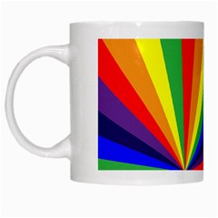 Rainbow Pattern White Mugs by designsbymallika