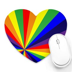 Rainbow Pattern Heart Mousepads by designsbymallika