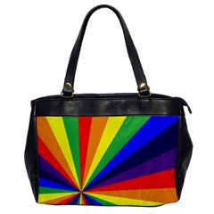 Rainbow Pattern Oversize Office Handbag by designsbymallika