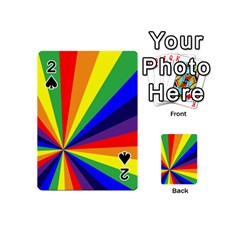 Rainbow Pattern Playing Cards 54 Designs (mini) by designsbymallika