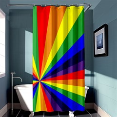 Rainbow Pattern Shower Curtain 36  X 72  (stall)  by designsbymallika