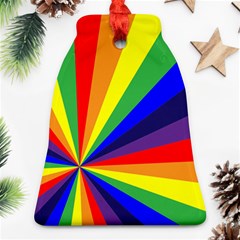 Rainbow Pattern Bell Ornament (two Sides) by designsbymallika