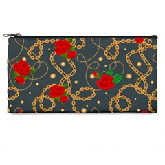 Golden Chain Pattern With Roses Pencil Cases by designsbymallika