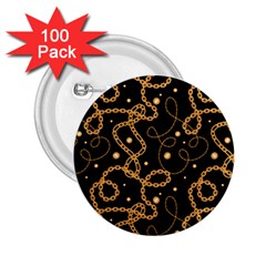 Golden Chain Print 2 25  Buttons (100 Pack)  by designsbymallika