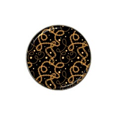 Golden Chain Print Hat Clip Ball Marker (10 Pack) by designsbymallika