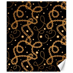 Golden Chain Print Canvas 20  X 24  by designsbymallika