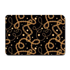 Golden Chain Print Small Doormat  by designsbymallika