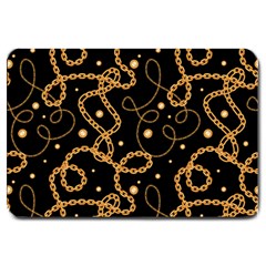 Golden Chain Print Large Doormat  by designsbymallika