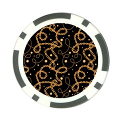 Golden Chain Print Poker Chip Card Guard by designsbymallika