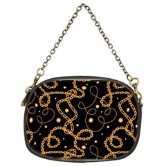 Golden Chain Print Chain Purse (one Side) by designsbymallika