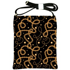 Golden Chain Print Shoulder Sling Bag by designsbymallika