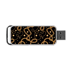 Golden Chain Print Portable Usb Flash (one Side) by designsbymallika