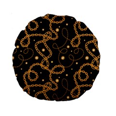 Golden Chain Print Standard 15  Premium Round Cushions