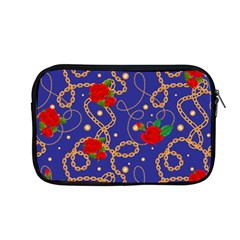 Blue Golden Chain Rose Pattern Apple Macbook Pro 13  Zipper Case