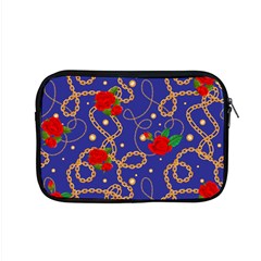 Blue Golden Chain Rose Pattern Apple Macbook Pro 15  Zipper Case by designsbymallika