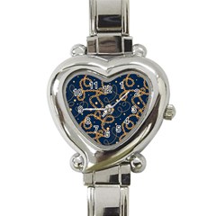 Golden Chain Pattern Heart Italian Charm Watch by designsbymallika