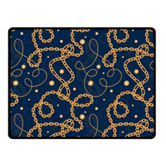 Golden Chain Pattern Double Sided Fleece Blanket (small)  by designsbymallika