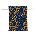 GOLDEN CHAIN PATTERN Lightweight Drawstring Pouch (L) Back