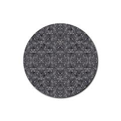 Modern Fancy Nature Collage Pattern Rubber Coaster (round)  by dflcprintsclothing