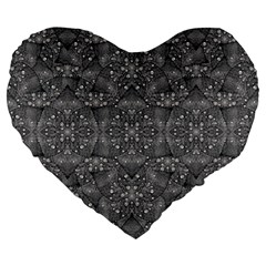 Modern Fancy Nature Collage Pattern Large 19  Premium Heart Shape Cushions by dflcprintsclothing