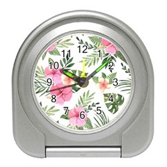 Pink Tulips Travel Alarm Clock by designsbymallika