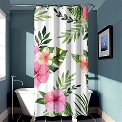 Pink Tulips Shower Curtain 36  X 72  (stall)  by designsbymallika