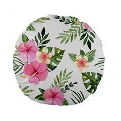 Pink Tulips Standard 15  Premium Round Cushions