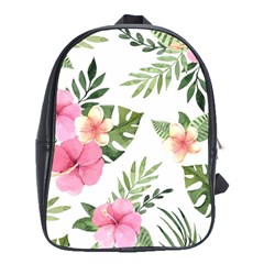 Pink Tulips School Bag (xl) by designsbymallika