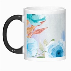 Blue Floral Print Morph Mugs by designsbymallika