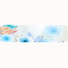 Blue Floral Print Large Bar Mats by designsbymallika