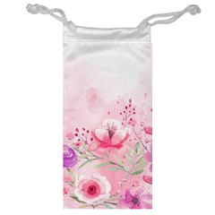 Pink Floral Print Jewelry Bag