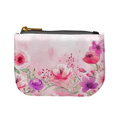 Pink Floral Print Mini Coin Purse