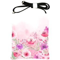 Pink Floral Print Shoulder Sling Bag