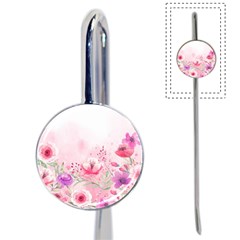 Pink Floral Print Book Mark