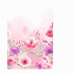 Pink Floral Print Large Garden Flag (two Sides) by designsbymallika