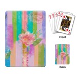 stripes floral print Playing Cards Single Design (Rectangle) Back