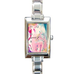 Marble Print Rectangle Italian Charm Watch by designsbymallika