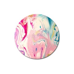 Marble Print Magnet 3  (round) by designsbymallika