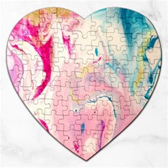 Marble Print Jigsaw Puzzle (heart) by designsbymallika