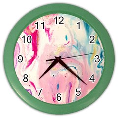 Marble Print Color Wall Clock by designsbymallika