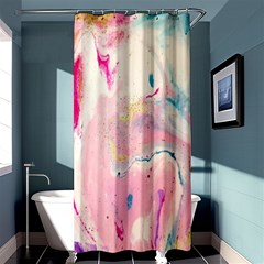 Marble Print Shower Curtain 36  X 72  (stall)  by designsbymallika