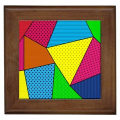 Abstract Print Framed Tile by designsbymallika