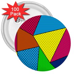 Abstract Print 3  Buttons (100 Pack)  by designsbymallika