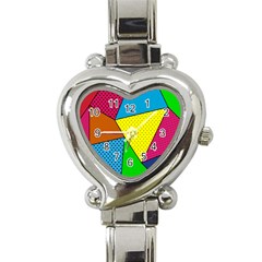 Abstract Print Heart Italian Charm Watch by designsbymallika