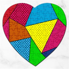 Abstract Print Jigsaw Puzzle (heart) by designsbymallika