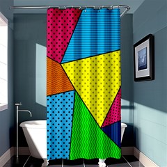 Abstract Print Shower Curtain 36  X 72  (stall)  by designsbymallika