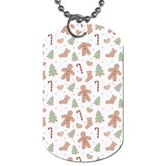 Ginger Christmas Pattern Dog Tag (two Sides) by designsbymallika