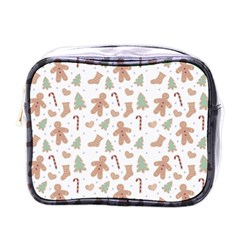 Ginger Christmas Pattern Mini Toiletries Bag (one Side)